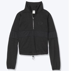 NWT Victoria’s Secret Pink cropped half zip M